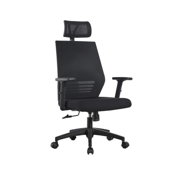 office chair with lumbar back support -black